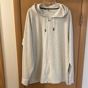 VRST Men's Full Zip Hoodie Hooded Sweatshirt Heather Cream Size XXL